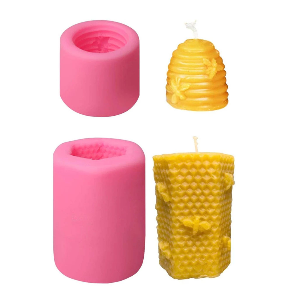 

3D Bee Honeycomb Candle Silicone Molds Plaster Diffuser Aromatherapy Candle Molds Soap Resin Molds Beeswax Aromatherapy Mold