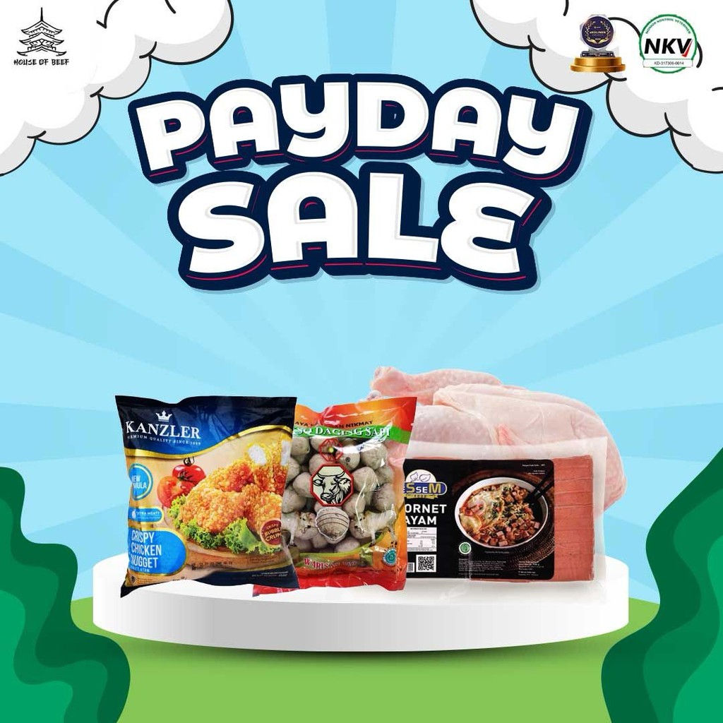 

[FREE ONGKIR JAKARTA DI WEB] Ayam karkas utuh 1 ekor Kanzler crispy chicken Warisan baso sapi urat Essem kornet ayam