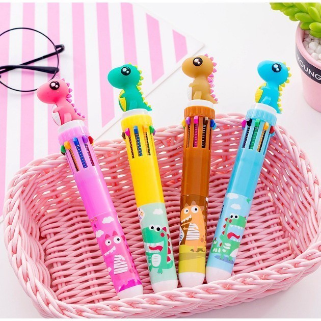 

Ay00! [RSY] (6PCS) Pena Mekanik Karakter Kartun Pulpen 10 Warna Lucu 3D DOLL Bolpen Gel Tinta Donat