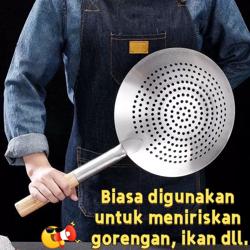 serokan gorengan stainless /saringan minyak gorengan /penyaring gorengan /saringan minyak goreng sta
