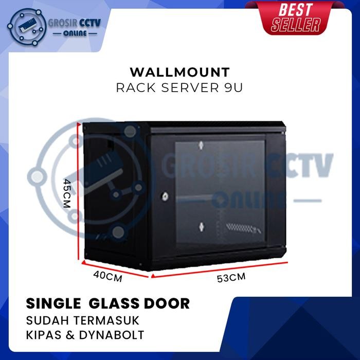 

Wallmount Rack 9U Single Door / Rack Server 9U Single Door