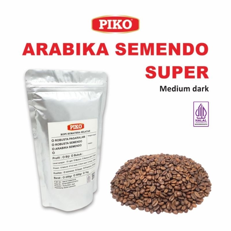 

Arabika Semendo Super 250gr Biji Kopi Bubuk Arabica Coffee Espresso