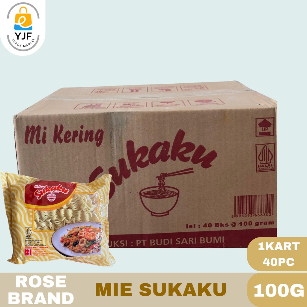 

Rose Brand Mie Sukaku 100g - 1KARTON/40PCS Mie Telur / Mie Kering