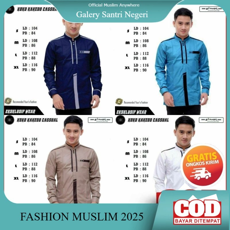 Baju Koko El Rumi Hadroh Az Zahir Prime Couple Ayah dan Anak Laki Laki Kemeja Ammu Anak Lebaran Pria