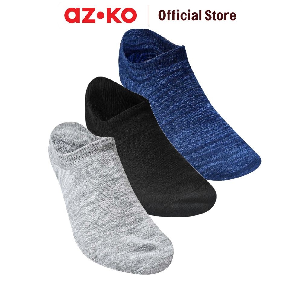 AZKO Alph Set 3 Pasang Kaos Kaki Pria No Show Premium V2 Socks Kaos Kaki Sneakers Kaus Kaki Stylish 