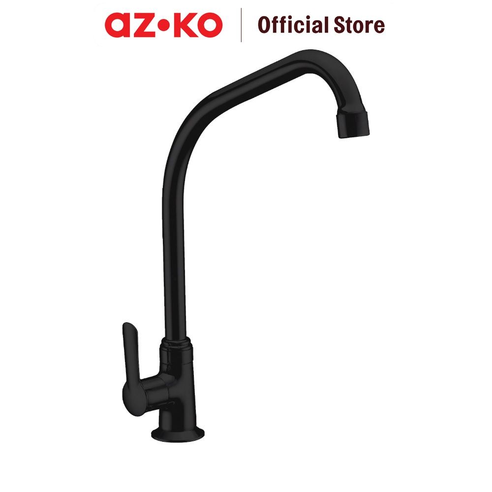 AZKO Acroz Veneto Keran Dapur Leher Angsa Cold - Hitam Kitchen Sink Faucet Peralatan Dapur Kran Air 
