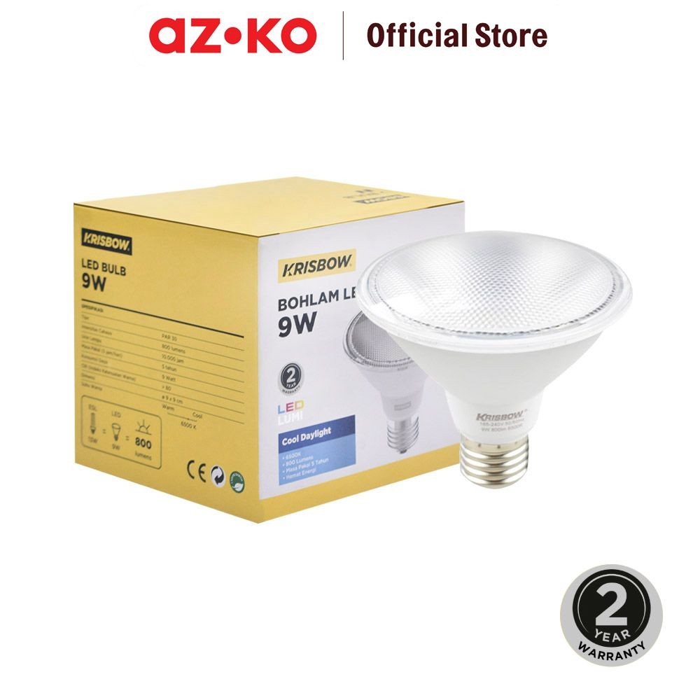 AZKO Krisbow Lumi Bohlam LED E27 Lampu Bulb Light Lampu Listrik Light Bulb Bolam