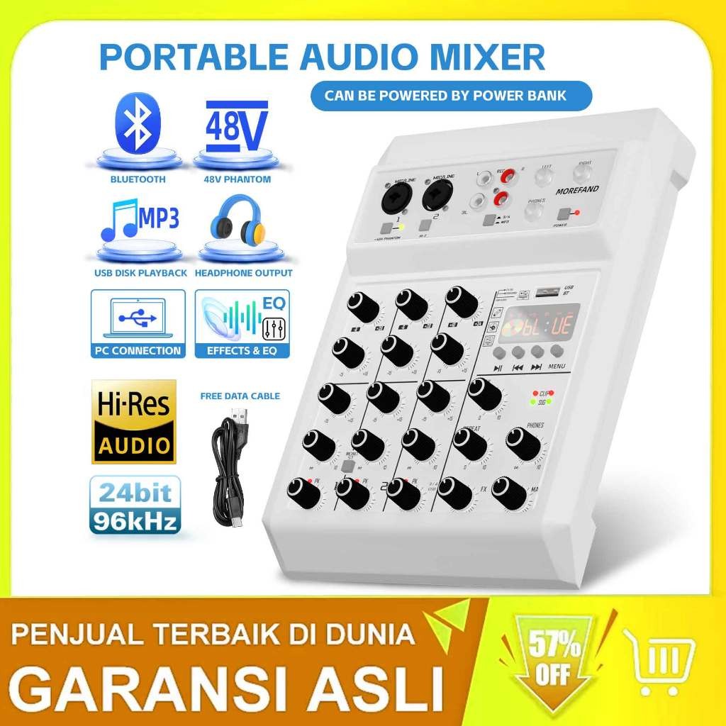 mixer 4 chanel mixer audio mixer audio mini mixer 2 chanel Terhubung dengan bluetooth MP3 mixer mini