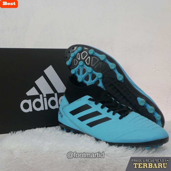 rekomendasi sepatu bola untuk kaki lebar Sepatu Bola Adidas Predator 19.3 Ag Blue Second Original Li