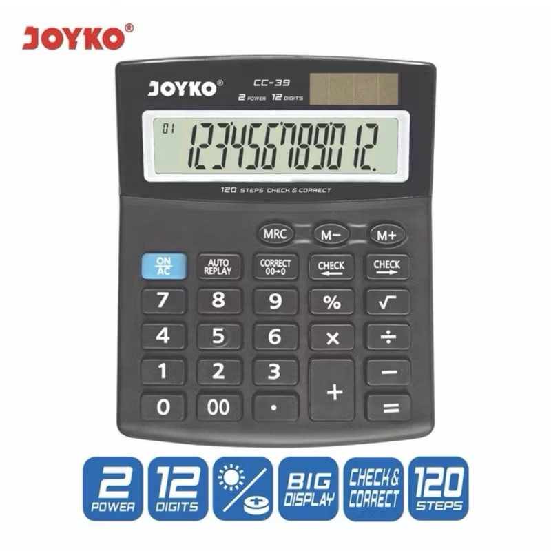 

(GAT) Calculator premium JOYKO CC 39 12 Digit CHECK & CORRECT Kalkulator CC39