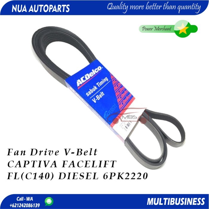 Fan Drive V Belt CAPTIVA FACELIFT FL DIESEL 6PK2220 by Blezzy store