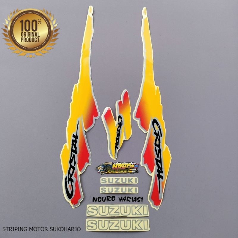 (ORI) Striping Suzuki crystal tune kuning   kualitas original pabrik