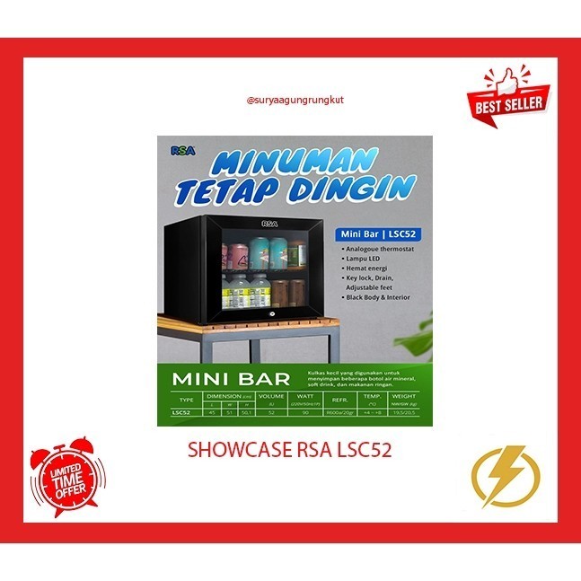SHOWCASE MINI RSA 52 LITER 90 WATT - LSC52