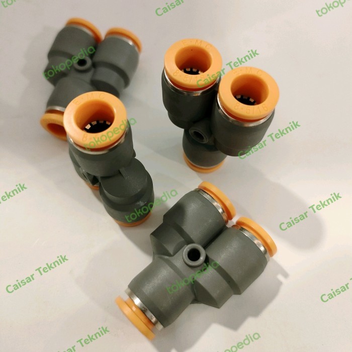 Fitting Pneumatic MPY 8mm / Fitting Y Sambungan Selang 8×8×8mm