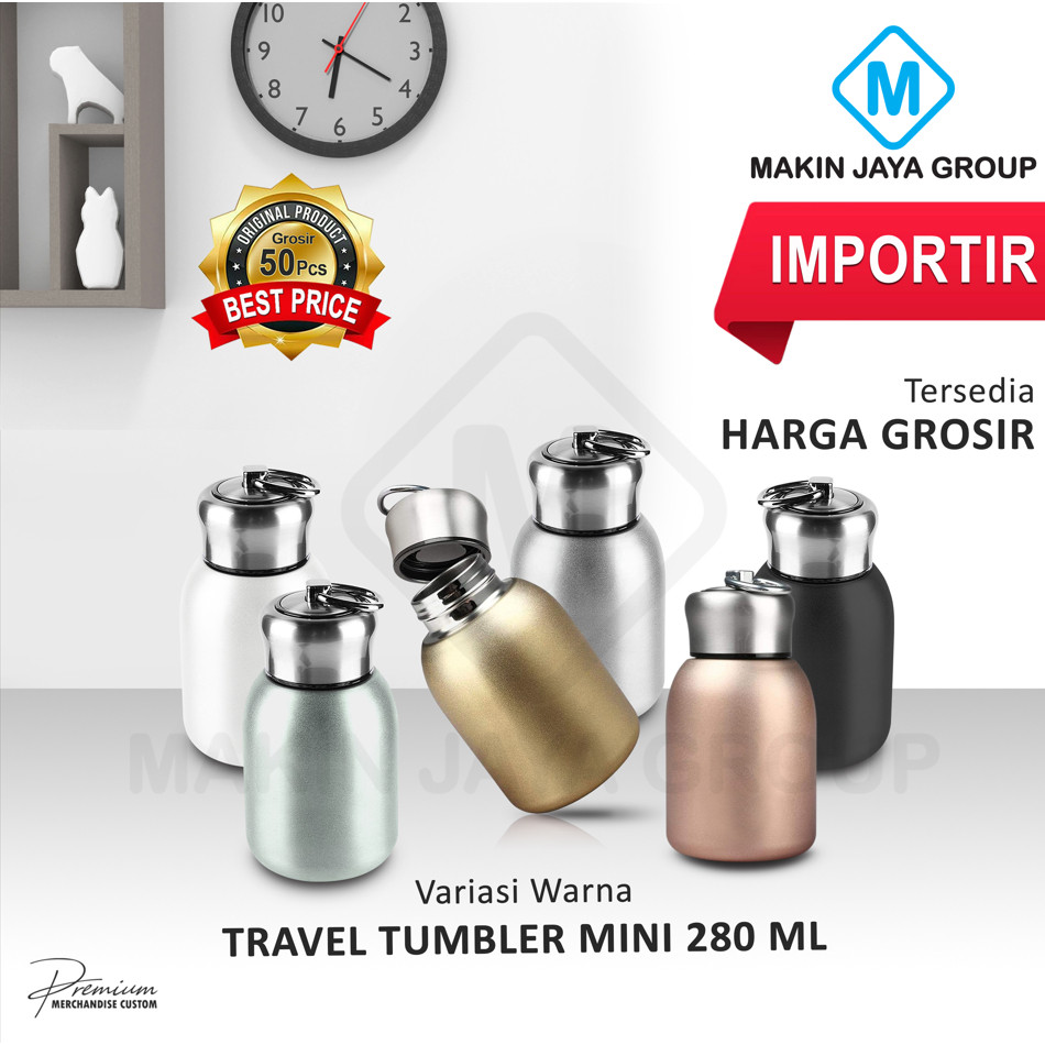 Grosir MJG TUMBLER MINI coffe 280ml botol air minum koi stainles Mug Mini 280ml Polos Mug Portable T