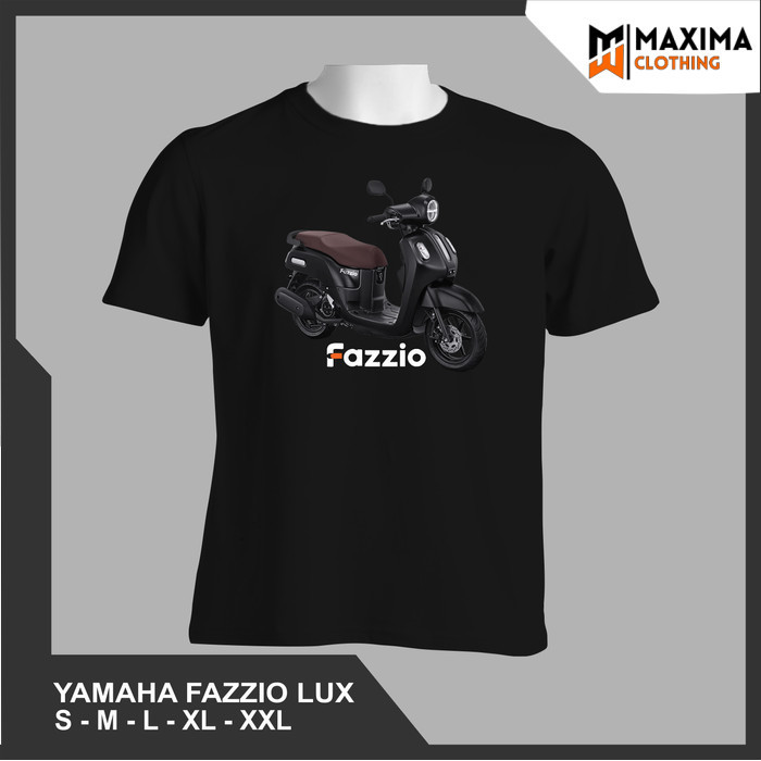 KAOS DISTRO OTOMOTIF MOTOR YAMAHA FAZZIO LUX BLACK