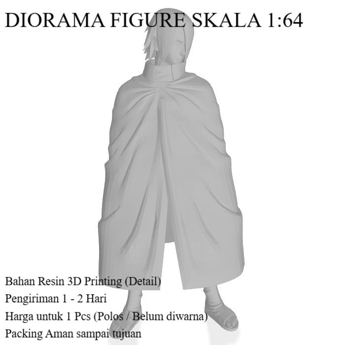 Figure Diorama Miniatur Sasuke Boruto  Skala 1:64