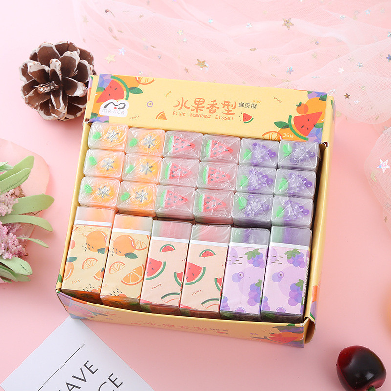 

Fruit Jelly Fragrance Cute Creative Cartoon Eraser Student Learning Supplies Elementary School Stationery Gifts Rubber
