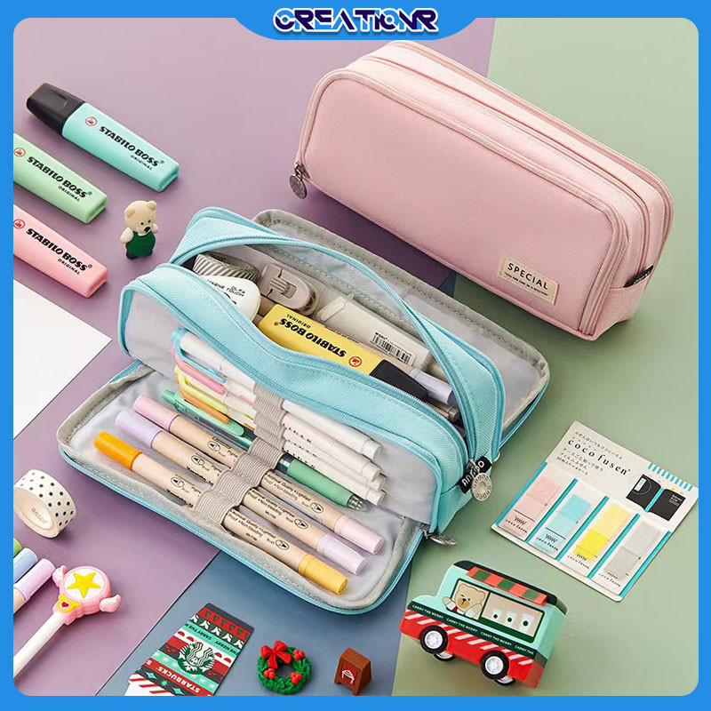 

Tempat Pensil Aesthetic/tempat Pensil Lucu/tempat Pensil Aestetic/kotak Pensil Kapasitas Besar