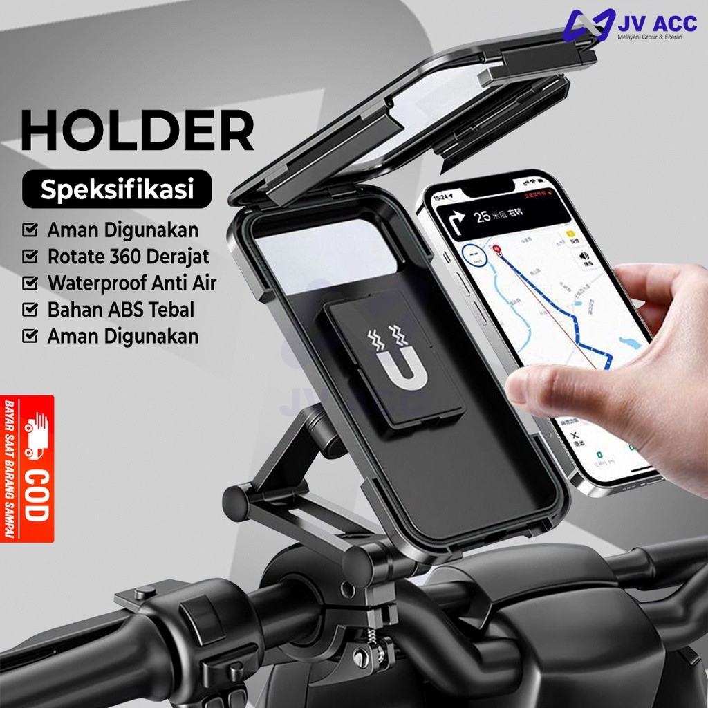 NVN-N3 ANTI AIR PHONE STAND PEGANGAN PEYANGGA HOLDER HP DI MOTOR / SEPEDA