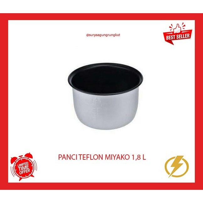 PANCI TEFLON MAGIC COM MIYAKO 1,8 LITER