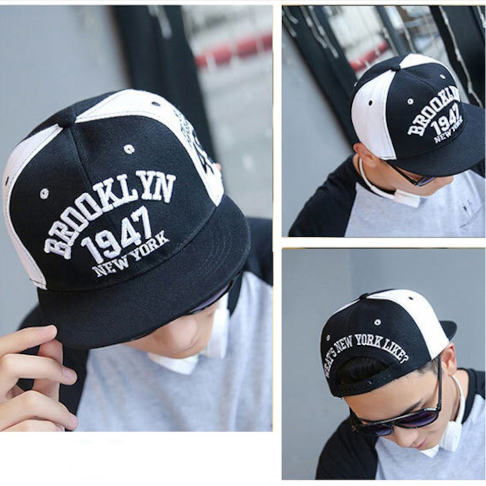 

- MLB Topi Snapback Hat Hip-Hop Casual Bordir Brooklyn 1947 - M57 -