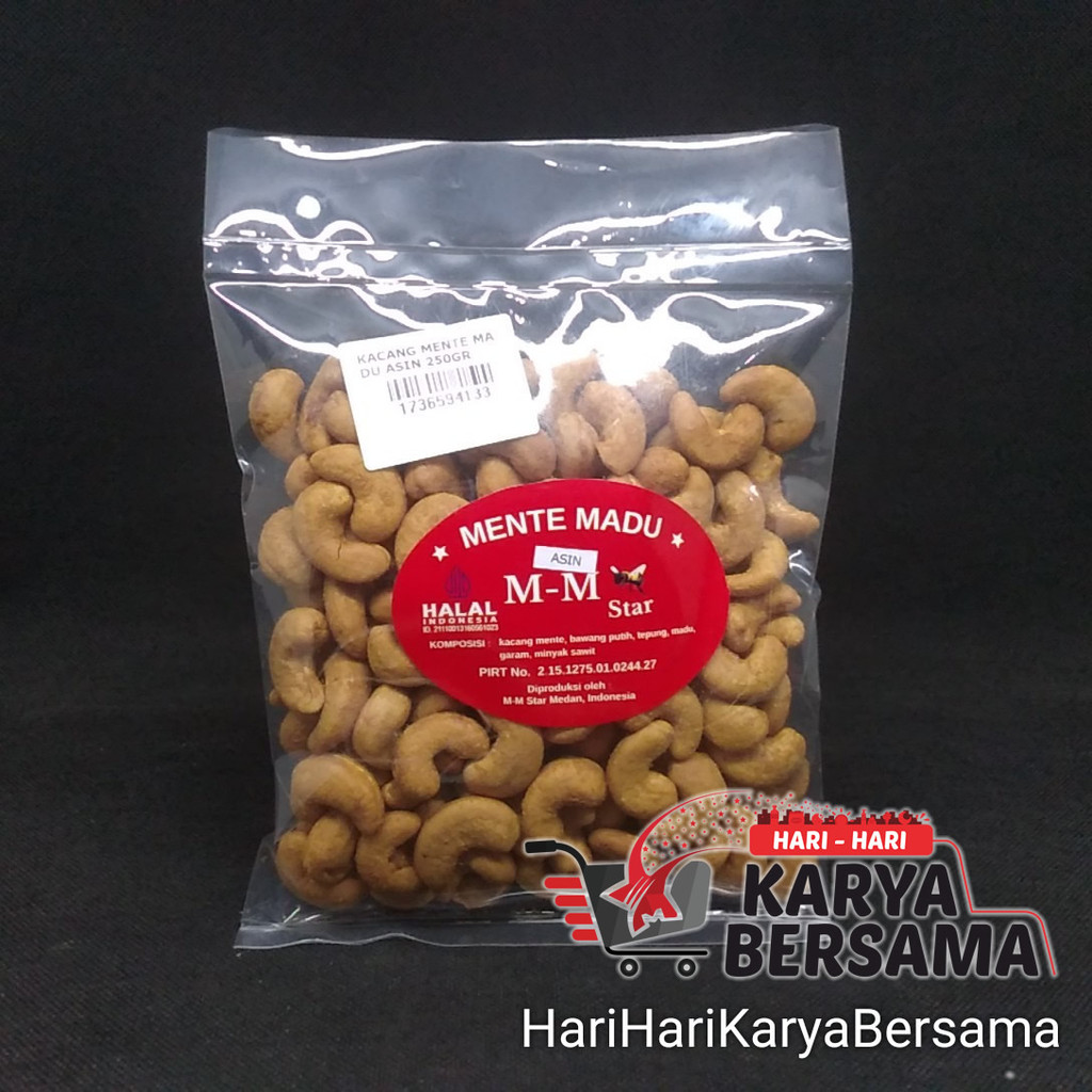 

MAKANAN RINGAN HOME MADE KACANG MENTE MADU ASIN 250GR