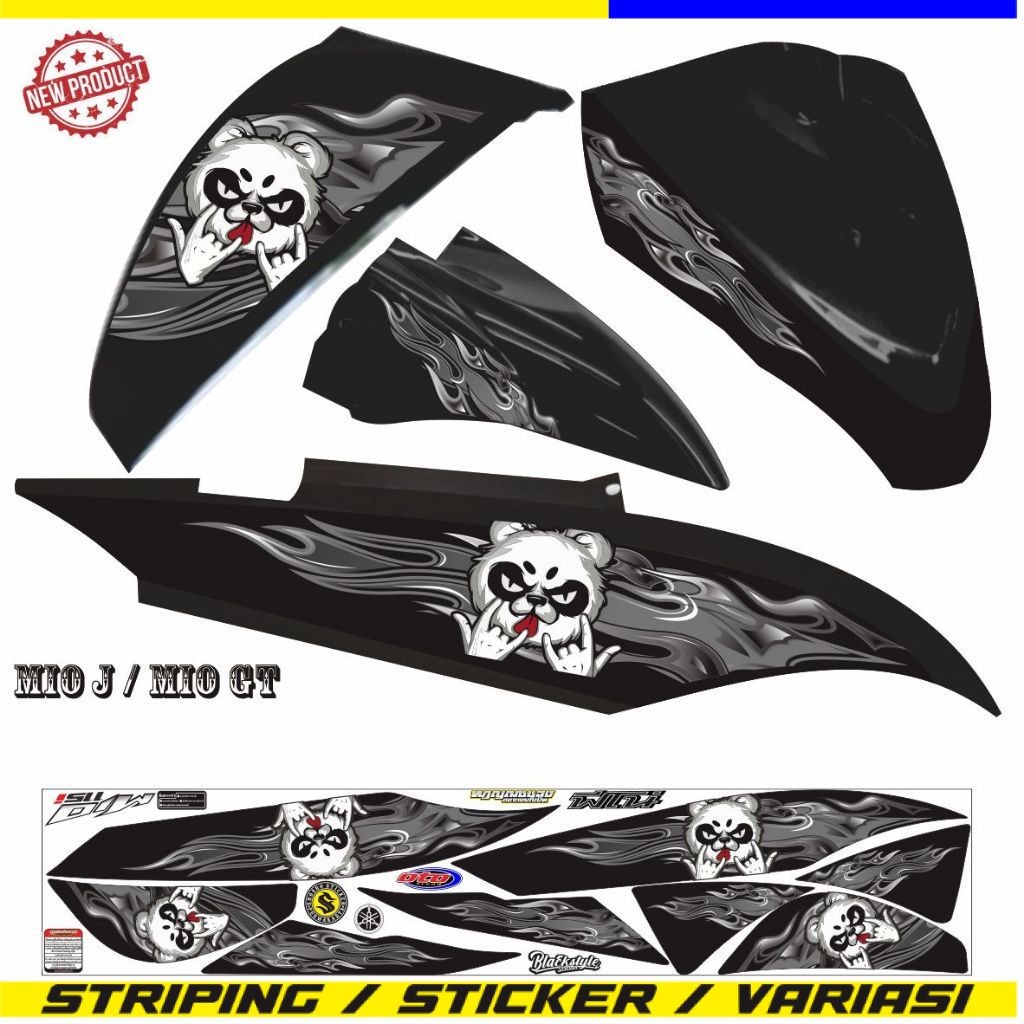VARIASI STRIPING MOTOR MIO J FI / VARIASI  STIKER MIO J MIO GT STRIPING MOTIF KEREN VARIASI