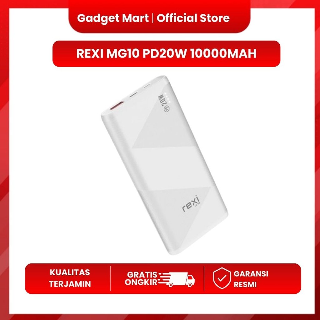 Powerbank 10000mAh 2 Output Rexi MG10 PD20W
