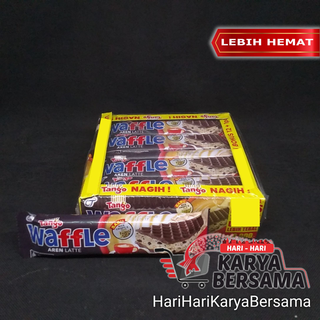 

MAKANAN RINGAN TANGO WAFFLE WAFER AREN LATTE PER-BOX ISI 12'S X 25GR