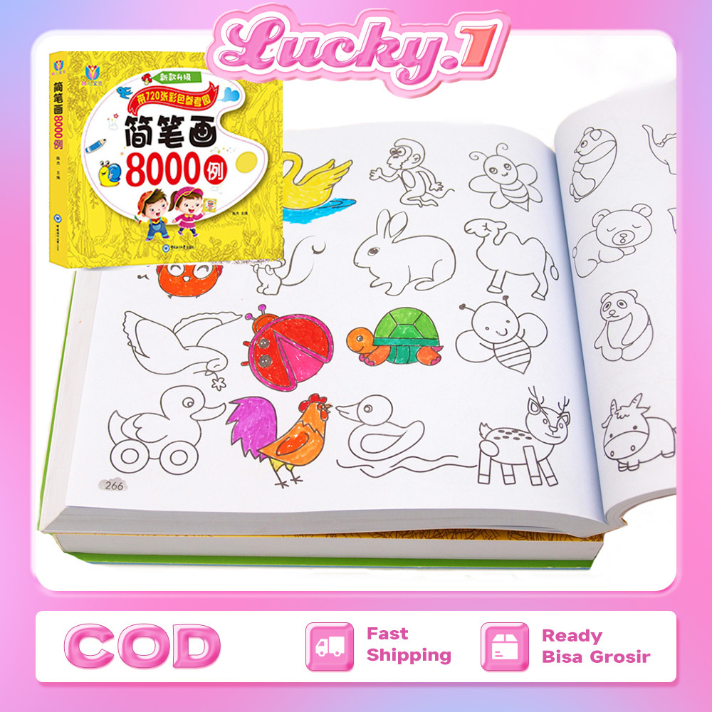 

Buku Mewarnai 8000 Gambar Drawing Book Activity Book