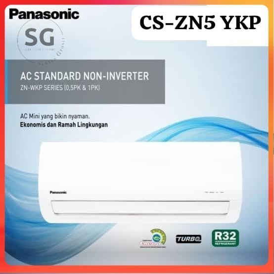 PANASONIC AC 1/2 PK / AC 0.5pk CS - ZN05YKP  Unit Only tidak termasuk material dan pemasangan