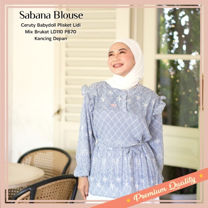 PROMO DISKON TERMURAH BAJU LEBARAN IDUL FITRI /Baju Atasan Wanita Muslim Sabana Blouse Ceruti Pliske