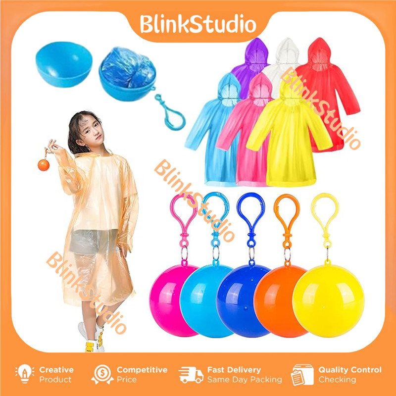 Jas Hujan Gantung Desain Bola / Jas Hujan Bola Plastik Jas