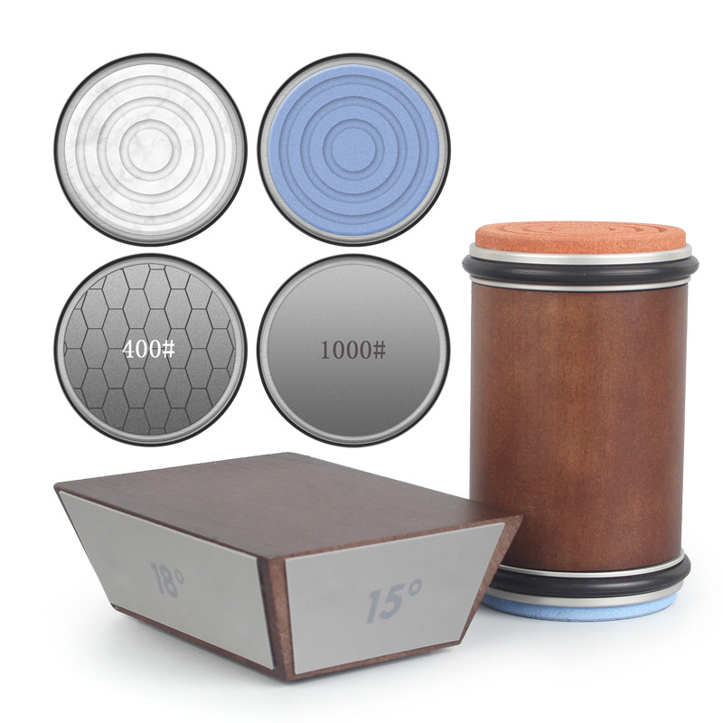 

New Wooden【4 Angle】Rolling Knife Sharpener 15/18/20/22° Roller Sharpeners Professional Grinding System Diamond Sharpening Stone