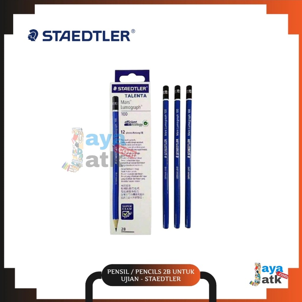 

(PACK) Pensil Hitam / Pencils 2B Untuk Ujian - Staedtler