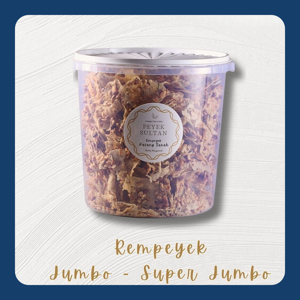 

PEYEK SULTAN - Rempeyek Semua Varian Toples Jumbo (Khusus Instan dan Same Day)