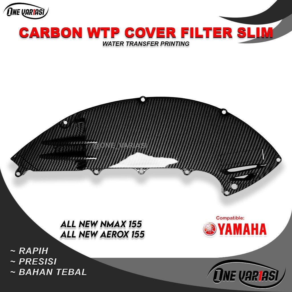 COVER SLIM TUTUP BOX FILTER SLIM AEROX NEW CARBON / TUTUP BOX FILTER MODEL SLIM NMAX NEW CARBON VARI