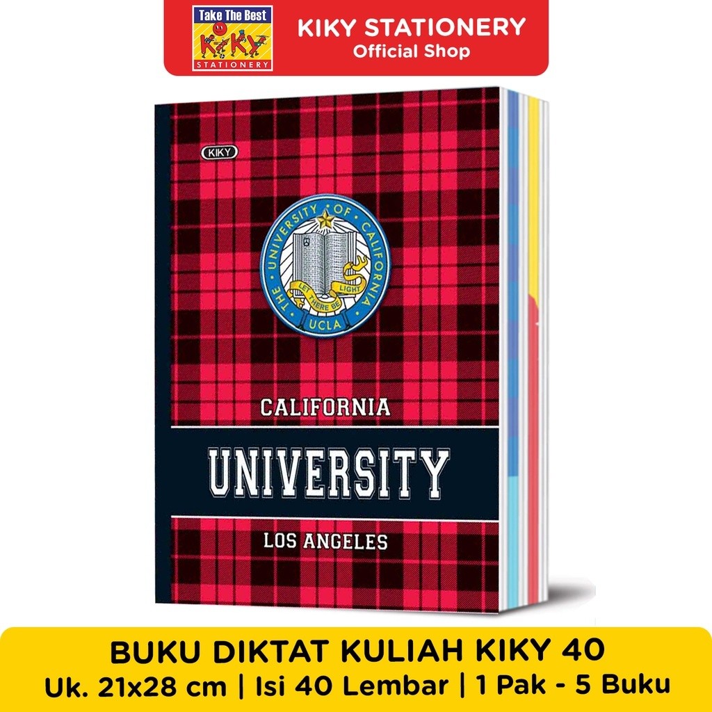 

[ 1 Pak isi 5 Buku] Buku Kiky Diktat Kuliah 40 Lembar Uk. 21 x 28 cm - 5 Buku