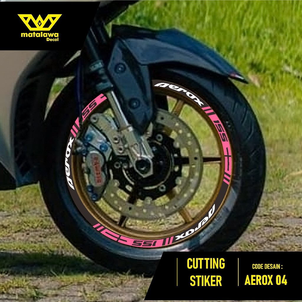 CUTTING STICKER VELG AEROX 155 - STIKER LIS LIST VARIASI BAN VELG YAMAHA AEROX 04