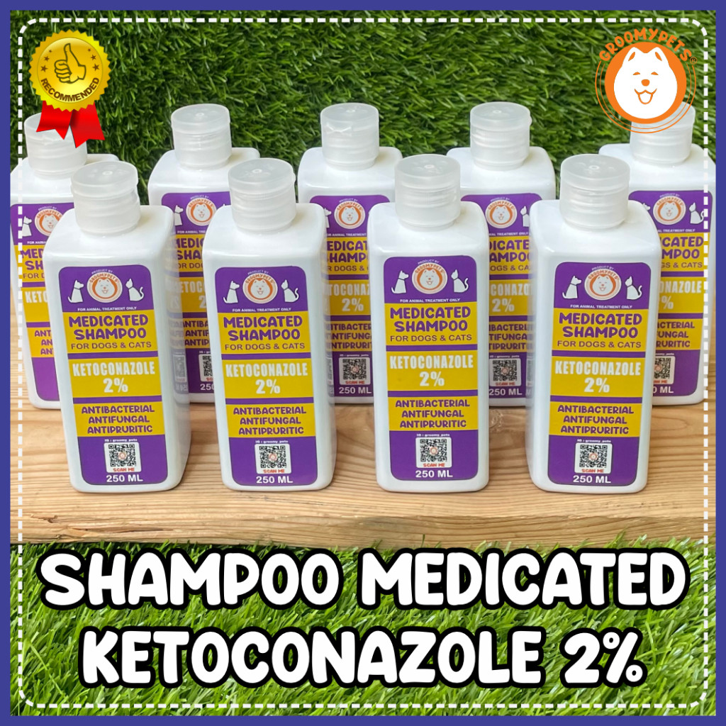 shampoo medicated anjing dan kucing - ketoconazole 2%