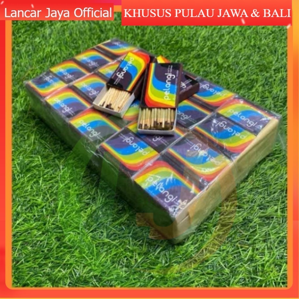 [GROSIR] KOREK KAYU CAP PELANGI 1 PACK ISI 100 KOTAK | KOREK API KAYU JADUL | GERETAN KAYU |