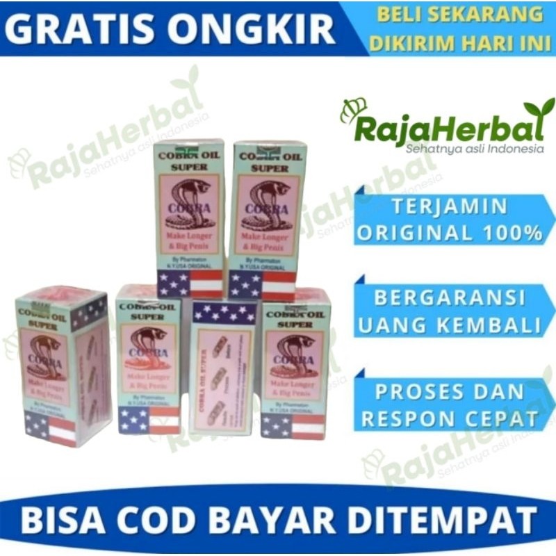 Original 100% Pelumas Pria Cobra Oil Super Minyak Kobra Pembesar Alat Vital Pria