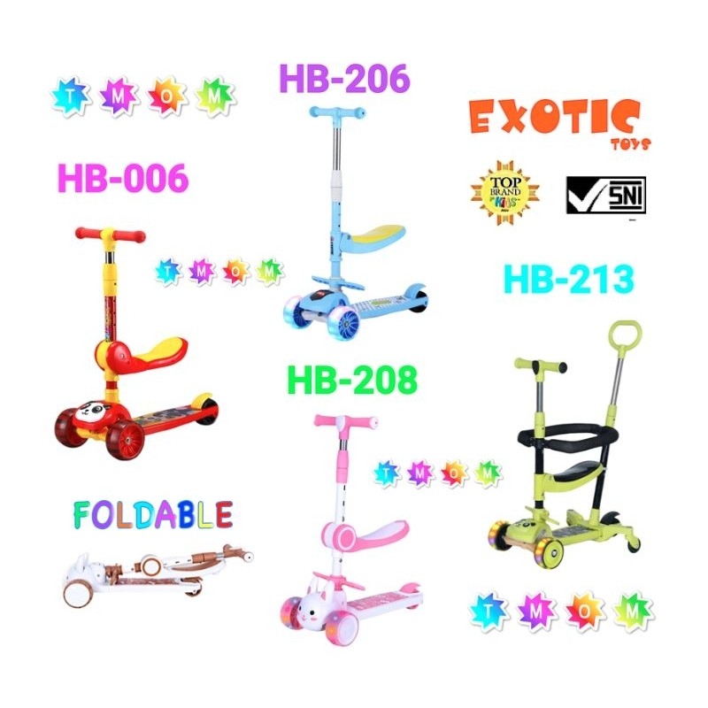 Skuter Otoped Kursi Bangku Anak Panda Kelinci Kodok Katak Exotic ET HB006 HB 006 HB-006 HB206 HB 206