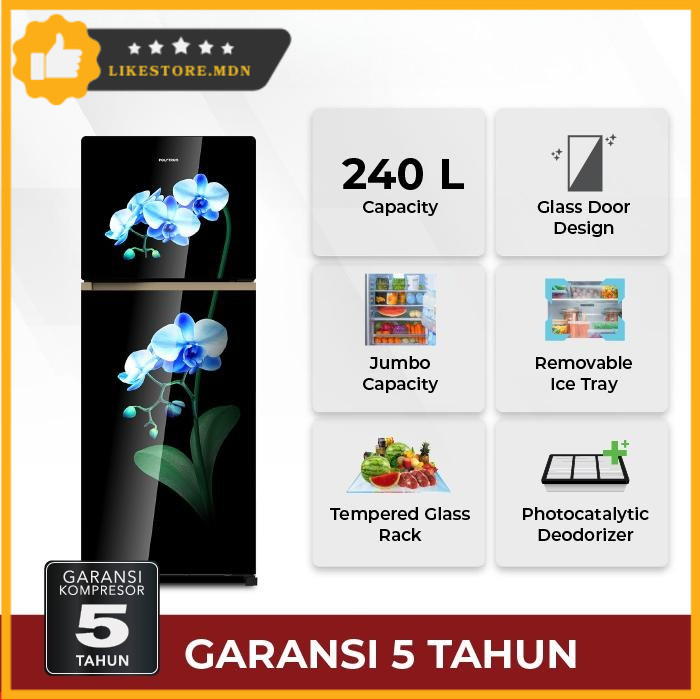 POLYTRON KULKAS 2 PINTU PRW-25MOB