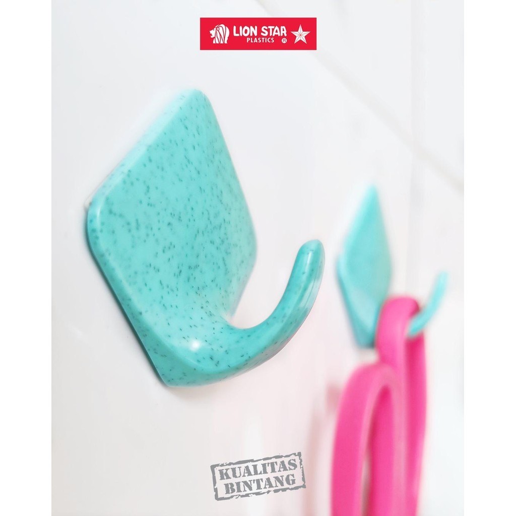 Lion Star HK-8 Isi 2pcs Gantungan Tempel Baju Hanger Hook D-601 Hanger Hook Premium Kuat Tidak Mudah