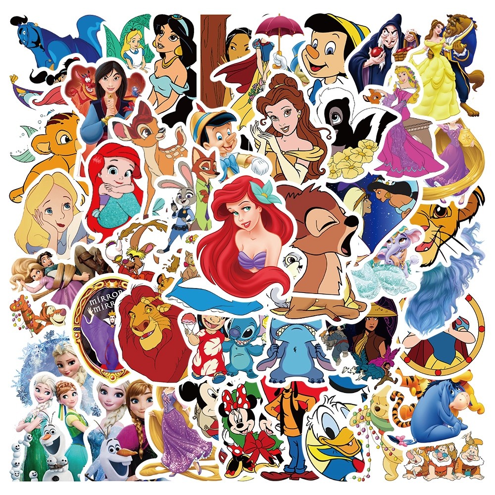 

Stiker Disney Kartun Stiker Pack Ariel Belle Tuan putri The Little Mermaid /Beauty and the Beast Stiker Vinyl Anti Air- Sticker Aesthetic Buku Journal Koper Stiker Casing hp Stiker Laptop Helm Motor Stiker Botol