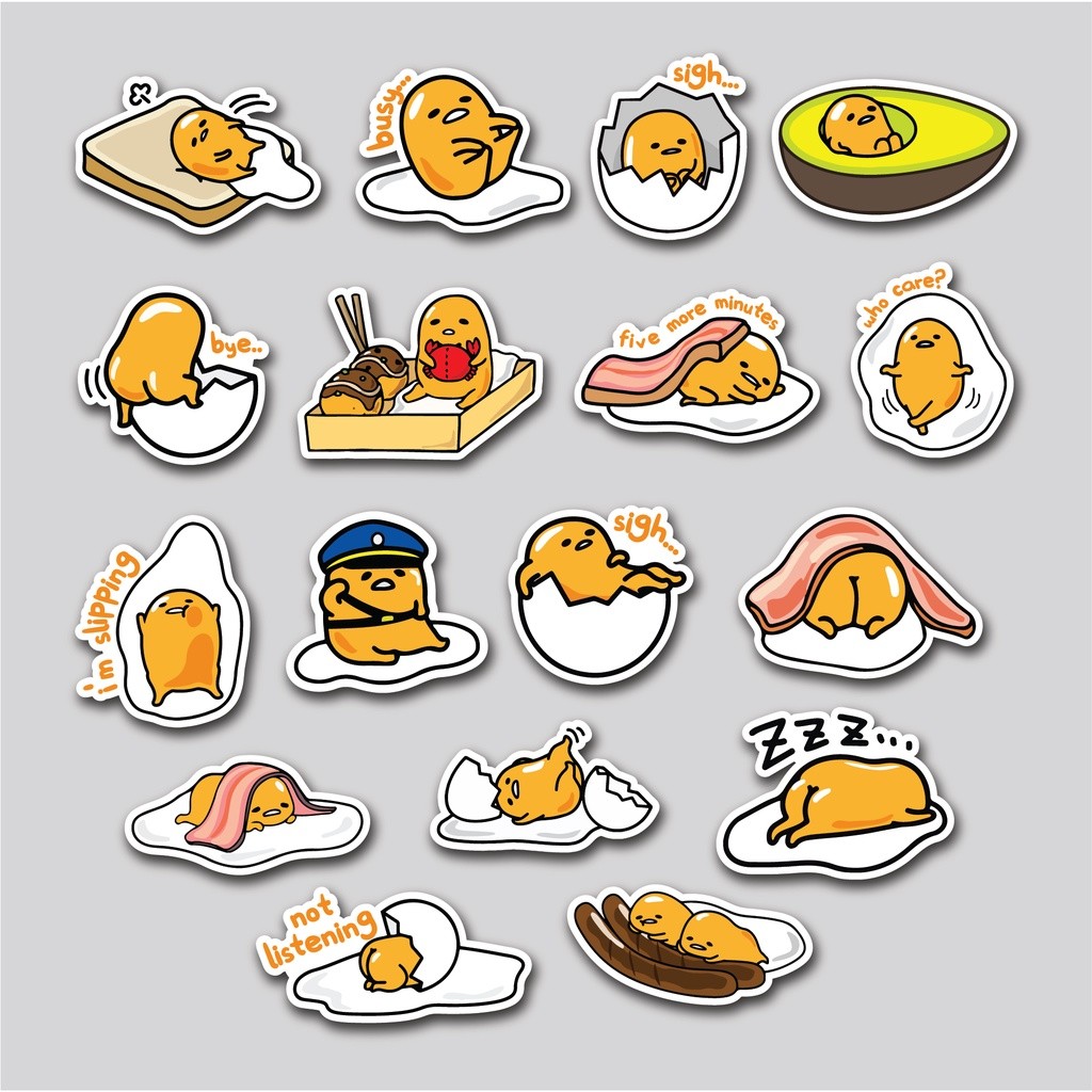 

STICKER PACK GUDETAMA | STIKER TUMBLER LAPTOP | STICKER KOPER HELM