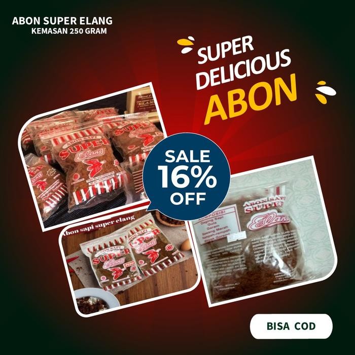 

Abon Sapi SUPER cap ELANG Abon Halal Legendaris Enak 250 gram Boyolali - Manis [terlaris]