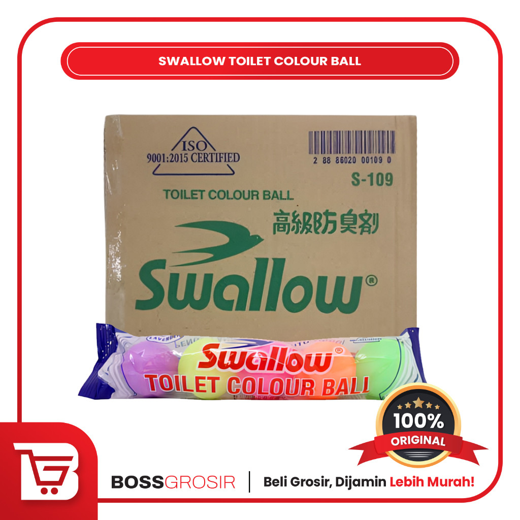 BossGrosir Kamper Swallow Toilet Colour Ball Kapur Barus 1Dus Isi 12Pcs terlaris